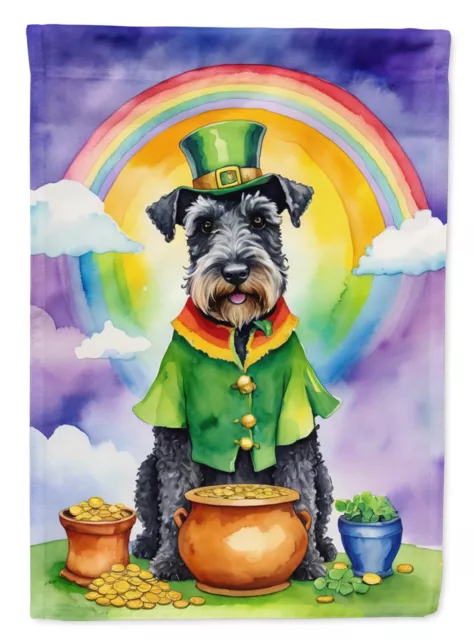 Kerry Blue Terrier St Patrick's Day Flag Canvas House Size DAC5565CHF