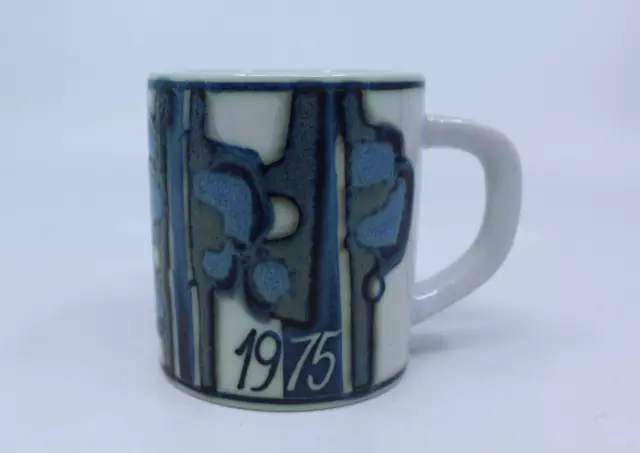 Royal Copenhagen Fajance 1975 Annual Year Mug Coffee Tea Mug Cup Denmark Vintage