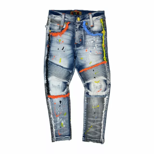 New Kid's Elite Premium Custom Paint Splash Kids Jeans Size 2-3 Brand New!