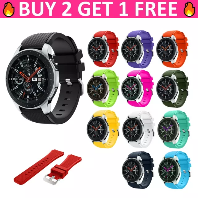 Replacement Soft Silicone 22mm Band Strap Bracelet For Samsung Galaxy Watch 46mm