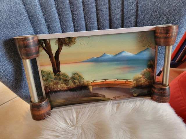 Plateau à Boissons Vintage George VI Style Art Déco En Argent Bterling Par Frank Cobb Co