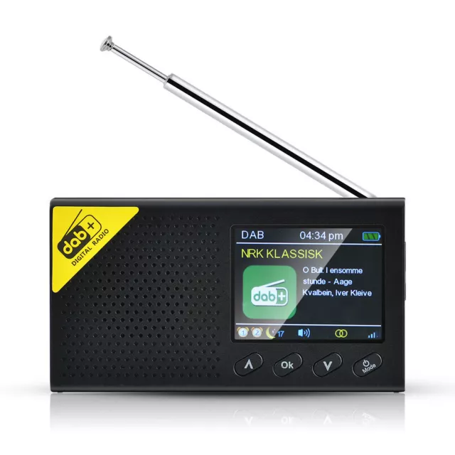 Tragbar DAB / DAB + Digitales Radio Lautsprecher FM Aufladen Wecker Bluetooth