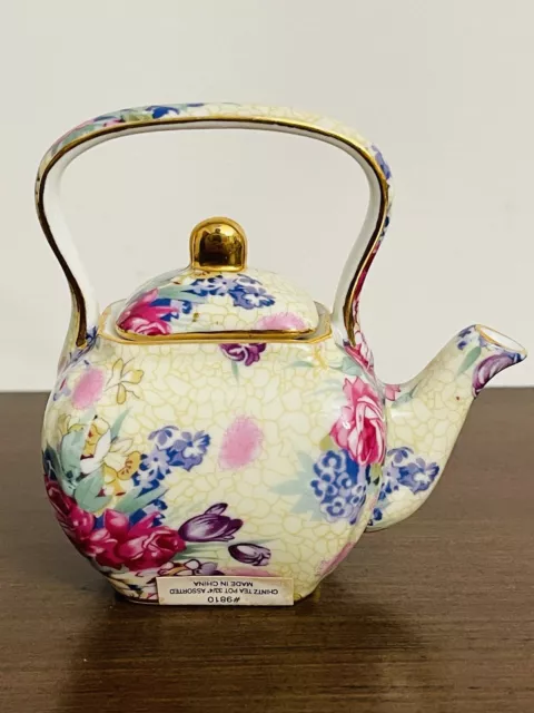 New Royal Winton Grimwades Ltd. England "Welbeck" Chintz Miniature Teapot