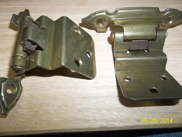Offset Hinges, Pair Belwith P297-Lp Antique Brass Kitchen Cabinet Door Cupboard