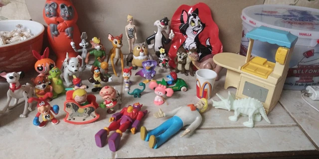 Vintage PVC & Plastic Figures Toy Lot Disney McDonald's Fisher Price
