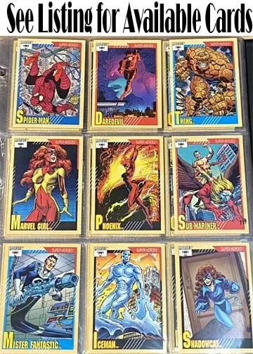 1991 Impel Marvel Universe Series 2 Trading Card Singles - PICK FROM LIST