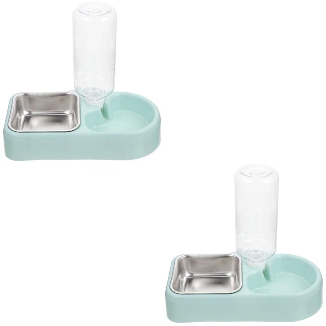 2 Sets Dog Automatic Feeder Pet Hanging Bowl Puppy Water Dispenser The Cat