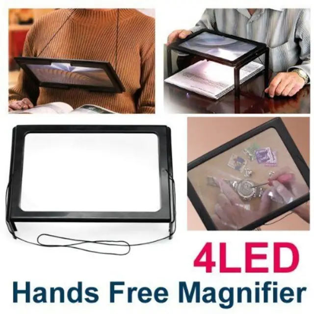 Magnifying Glasses with Light, Hands-Free Neck Magnifier for Reading Sewing  C