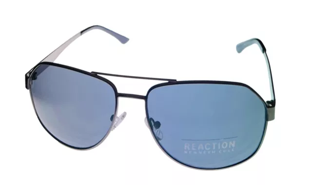 Kenneth Cole Reaction Mens Gunmetal / Metal Aviator Sunglass, KC1432. 8A