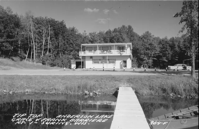 Real Photo Postcard -Suring, Wisconsin -Tip Top Store on Anderson Lake - #1