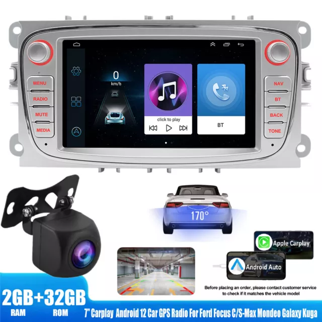 7'' Bluetooth Carplay GPS Navi mit Rückansicht Kamera Für Ford Alter Fokus MP3