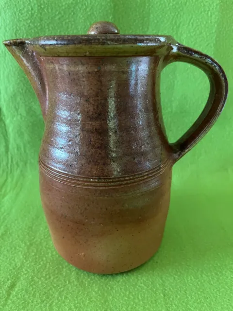 Stoneware Coffee Pot  Brown Studio Pottery   M A   Free Postage