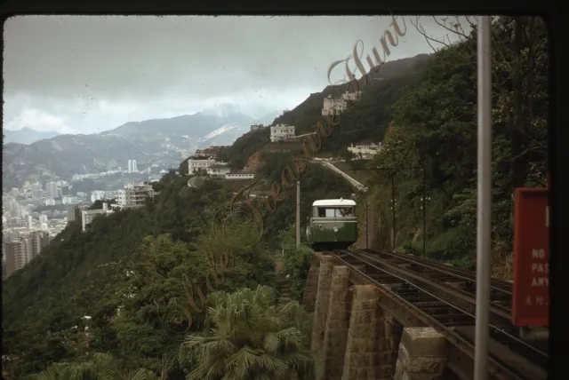 Hong Kong Peak Tram Railroad 1960s 35mm Slide Kodachrome
