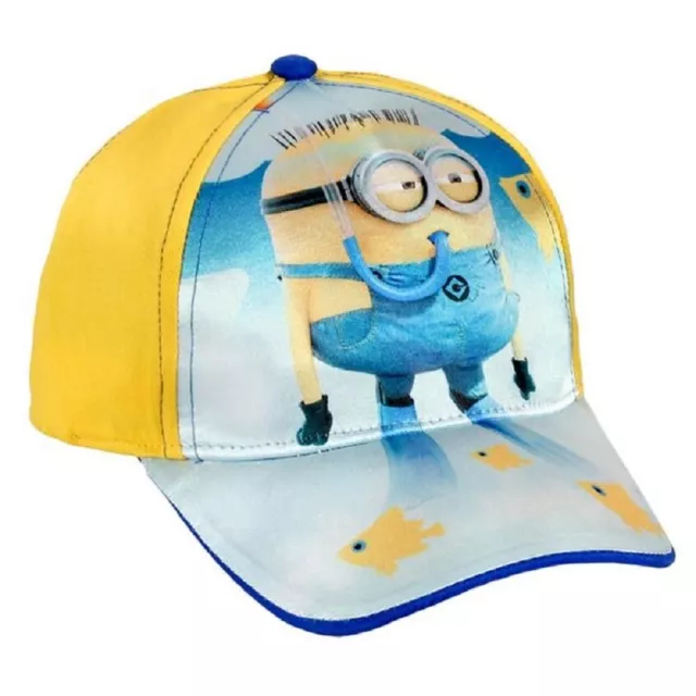 Minions Cappello con visiera Giallo Baseball Bambini da 3 a 8 anni Cotone