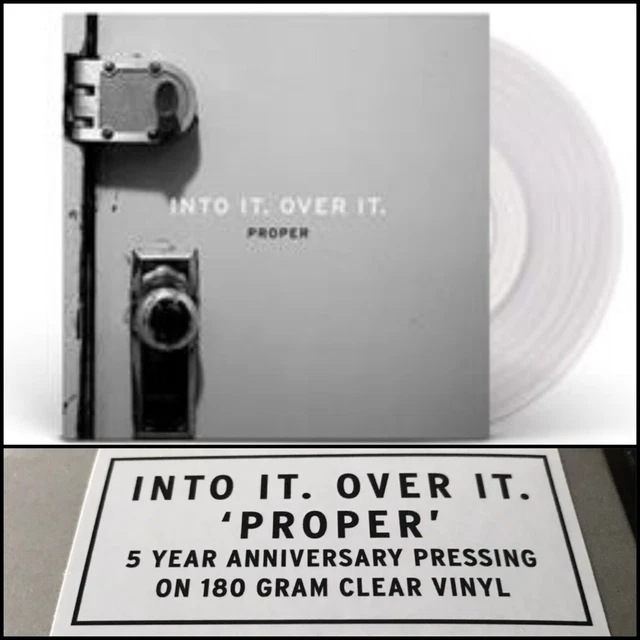 INTO IT. OVER IT. Proper LP 180 Gram Clear Vinyl SEALED-emo damiera pet symmetry