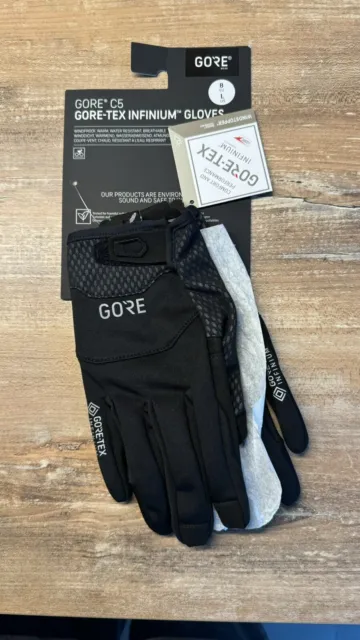 NEU Gore Wear Gore Tex C5 GTX Infinium Gloves Fahrradhandschuhe Schwarz Gr. 8 L