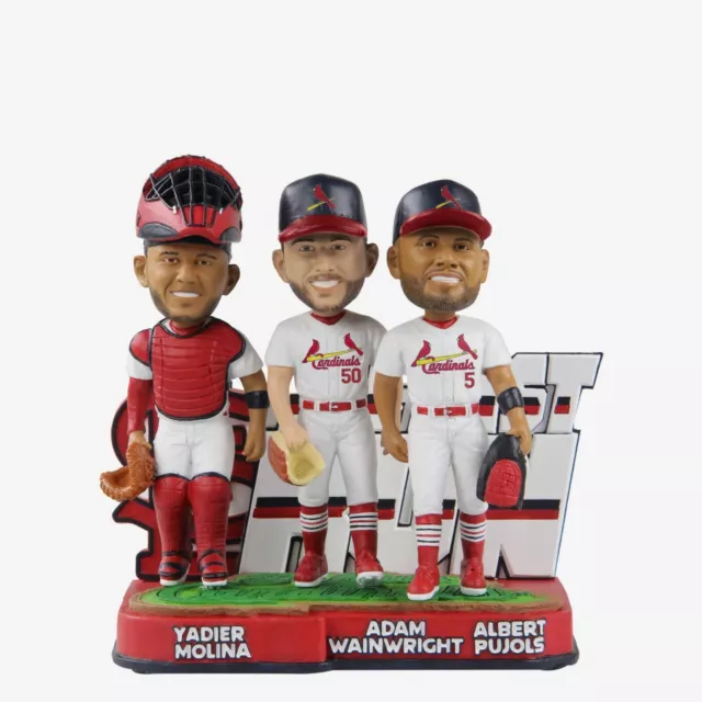 Albert Pujols & Molina & Wainwright Cardinals Last Run Mini Bobble FOCO NEW NIB
