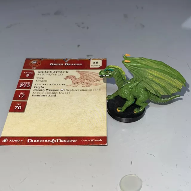 Dungeons & Dragons D&D Miniatures Aberrations GREEN DRAGON #32