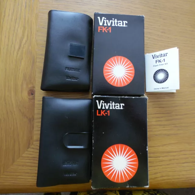 Vivitar FK-1 & LK-1 Flash filter kits. Boxed with Instructions