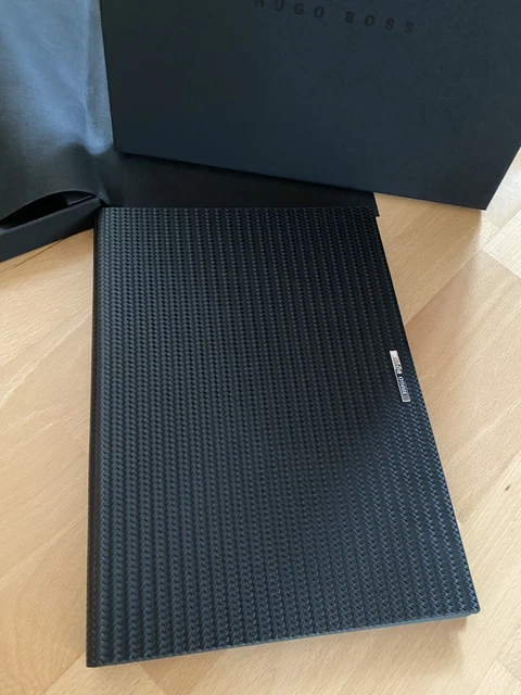 AZKEEGREY 2 Stück Leder Klemmbrett Mappe A4 - Konferenzmappe Mit Taschen, Schwarz