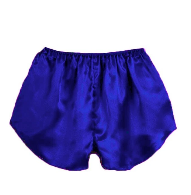 Raso Pigiama Pantaloni Corti Violetto Rosso Donna Notte Wear Elastico Belt Scs