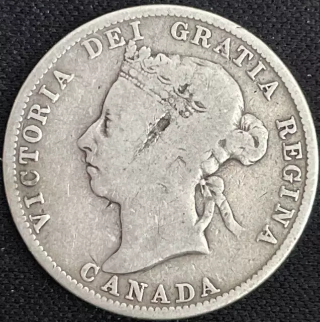 1888 Canada 25 Cents Victoria Error Quarter