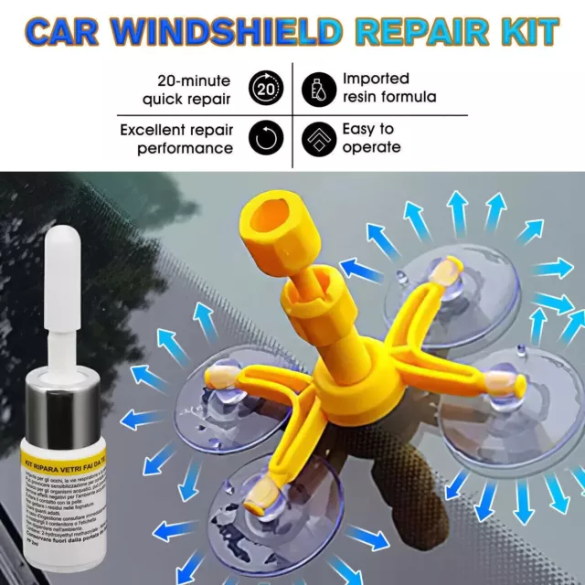 Windshield Repair Kit Glass Cracks Repair Fluid for Car Windshield *