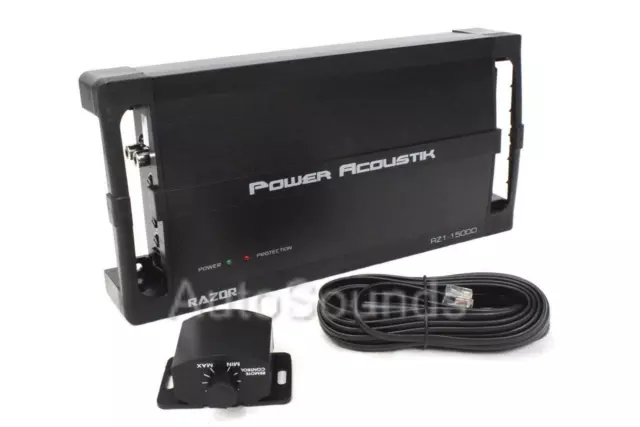 Power Acoustik RZ1-1500D 1500 Watt Monoblock Class D Car Subwoofer Amplifier New