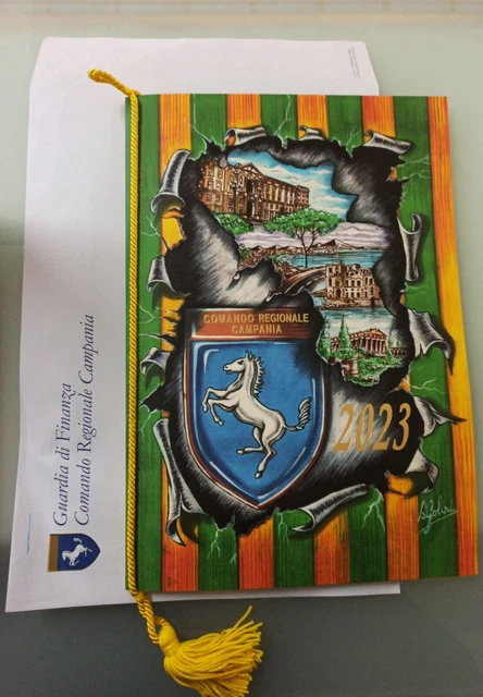 CALENDARIO Storico GUARDIA DI FINANZA 2023 reg. Campania  Con cordoncino Raro