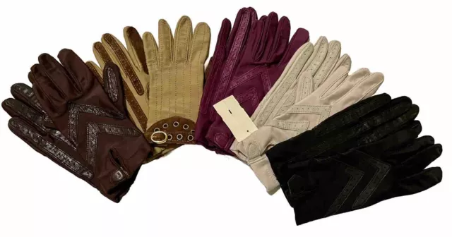 Ladies Vtg. ISOTONER by Aris Driving Gloves. One Size. LOT OF 5 PR. Barely Worn!