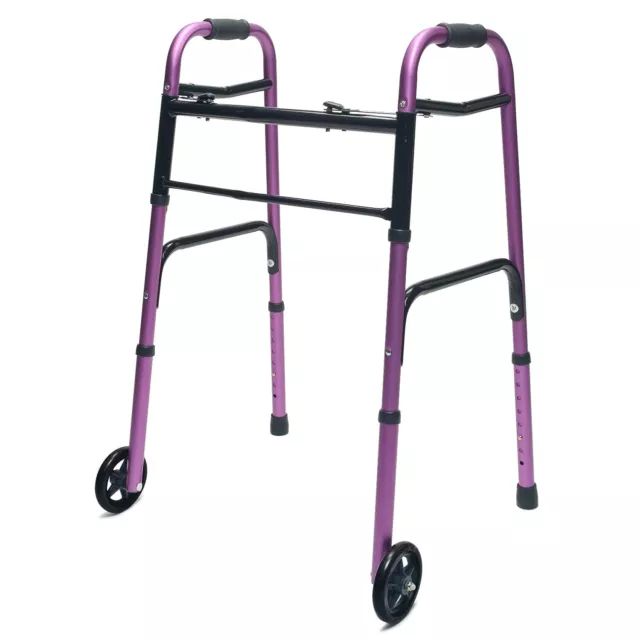 Lumex ColorSelect Walker, Lightweight & Folding 2-Wheel Walker for Adults