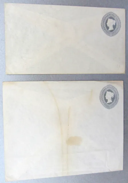 1894 Queen Victoria Ganzsachenumschlage 2 Varianten Seltene Großbritannien Brief