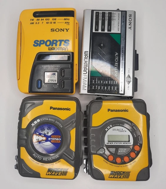 Lot Of 4 Walkman Sony Panasonic For Parts / not working Lot Of 4 Walkman Sony Panasonic For Parts / not working