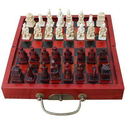 Set di scacchi cinesi vintage pieghevoli Gioco da tavolo Pezzi degli scacchi in