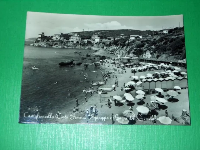 Cartolina Castiglioncello ( Costa Fiorita ) - Spiaggia e Bagni del Quercetano
