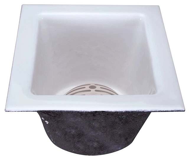 Zurn FD2376-NH2 12x12 Cast Iron 8" Floor Sink with Acid-Resisting Enamel