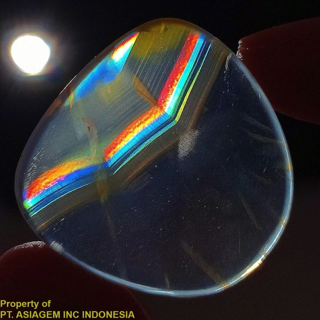 19ct 'A' Grade Rainbow IRIS AGATE ~Multi-Color Fire~ 1-of-a-kind ~100% Natural
