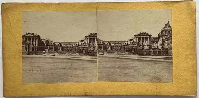 Frankreich Versailles c1865 Foto Stereo Vintage Albumin P15L3n