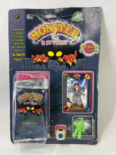 Monster In My Pocket ULTIMATE FIGHT blister con dado mountain 2001 invisible man