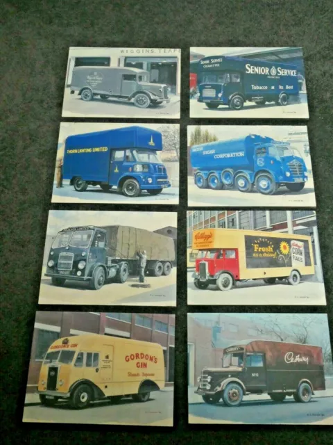 8 Block Mounted Prints Morris Leyland Comet Austin Foden Bristol Albion Seddon B 2