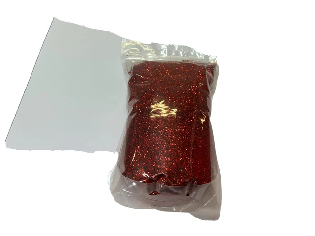 1 kg de brillo rojo a granel 0,8 mm hexagonal