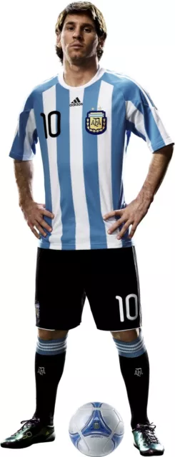 ADESIVI DA PARETE CALCIO Giocatore Lionel MESSI Argentina Adesivo Decalcomania Vinile da parete