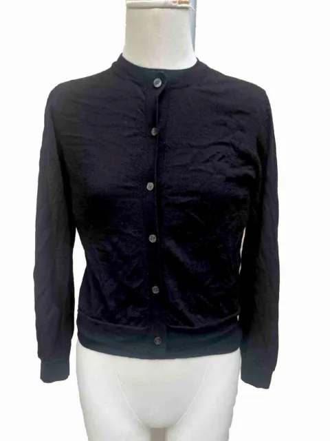 Burberry Uniform donna Tweenset Cardigan Leggero Lana Fine 💯 Maglia Tg.M