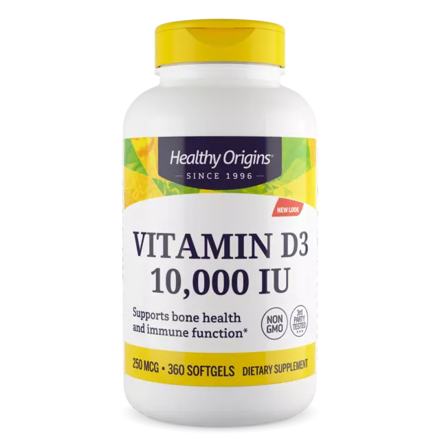 High Potency Pure Vitamin D-3 D3 Kapseln 10.000 IE 360 Kapseln | SUPERSELLER!