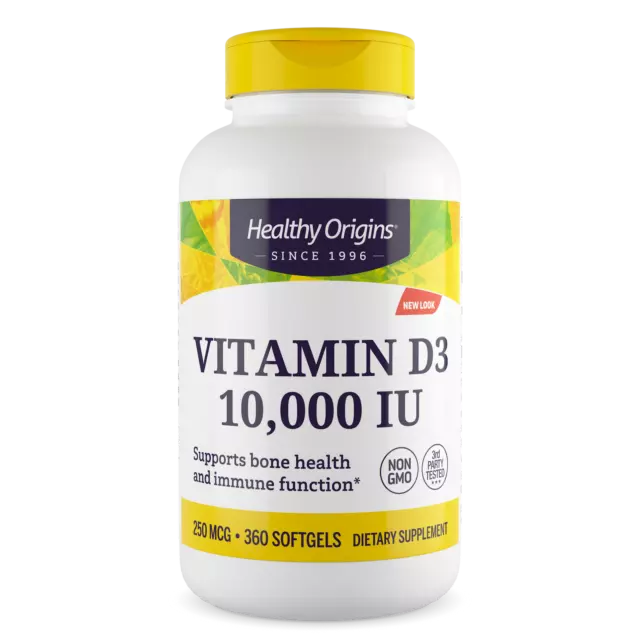 Hohe Potenz Pure Vitamin D-3 D3 Kapseln 10,000IU 360caps Superseller