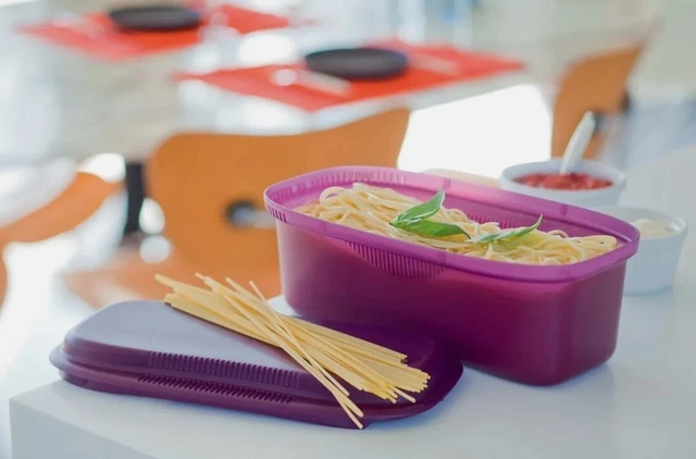 Tupperware Microwave Pasta Cooker Pink 2L / 8 Cups Pasta Balance New!!