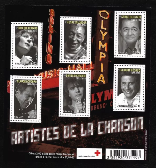 Bloc Feuillet 2011 N°F4605 Timbres France Neufs - Artistes de la Chanson