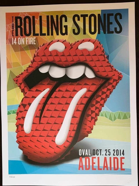 T-shirt The Rolling Stones 14 On Fire Tour – Taille XL, Bleu, Coton – Occasion Très Bon état