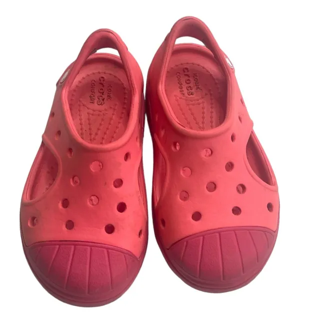 CROCS Bump It Clog Slip On Shoes Pink Youth Girls Size 7