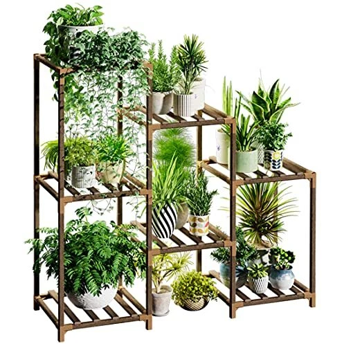 Plant Stand Indoor Plant Stands Wood Outdoor Tiered Plant Shelf for Multiple